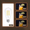 Gledopto Filament Led, E27, 7W, CCT, Clear (ST64), Zigbee