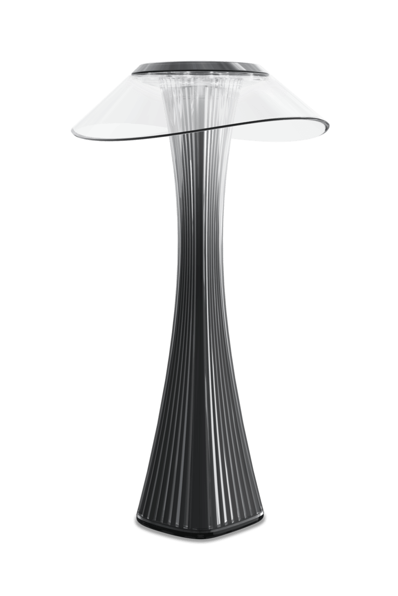 Slimmad portabel bordslampa - Svart