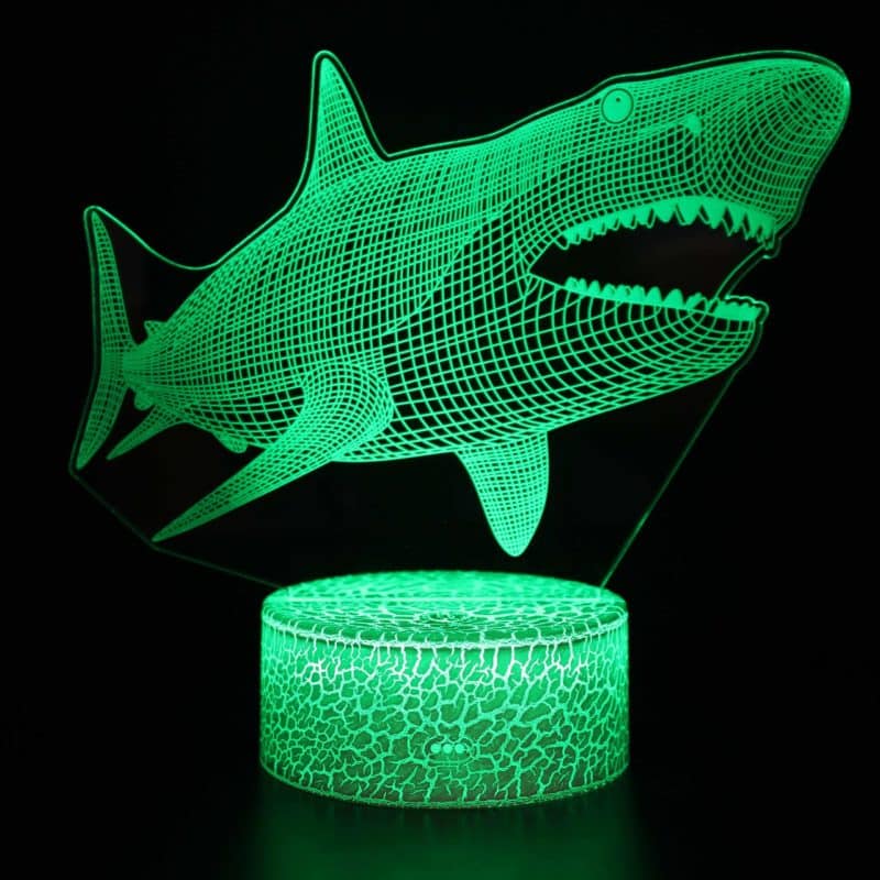 3D Led lampa - Haj