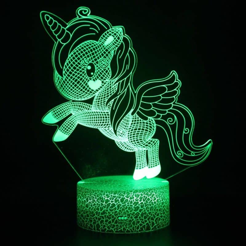 3D Led lampa - Unicorn