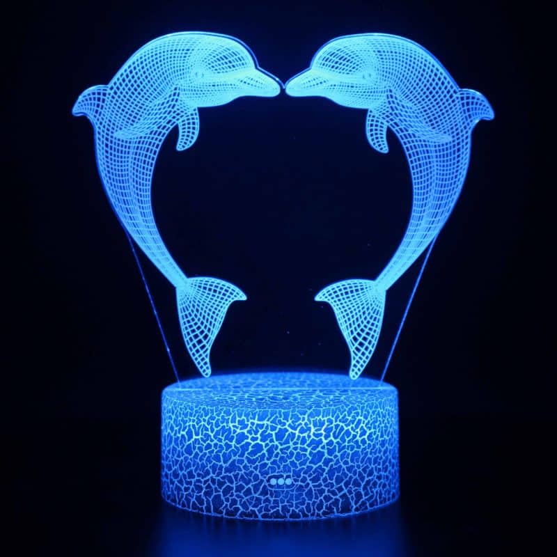 3D Led lampa - Delfiner