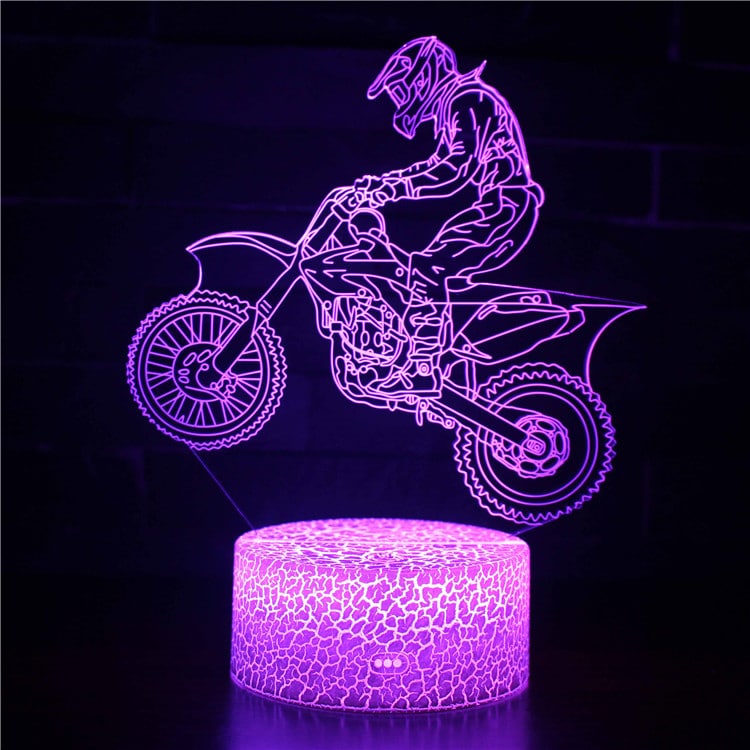 3D Led lampa - Motocross