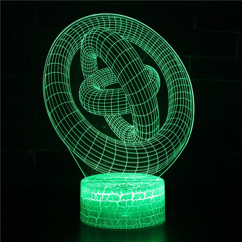 3D Led lampa - Circles