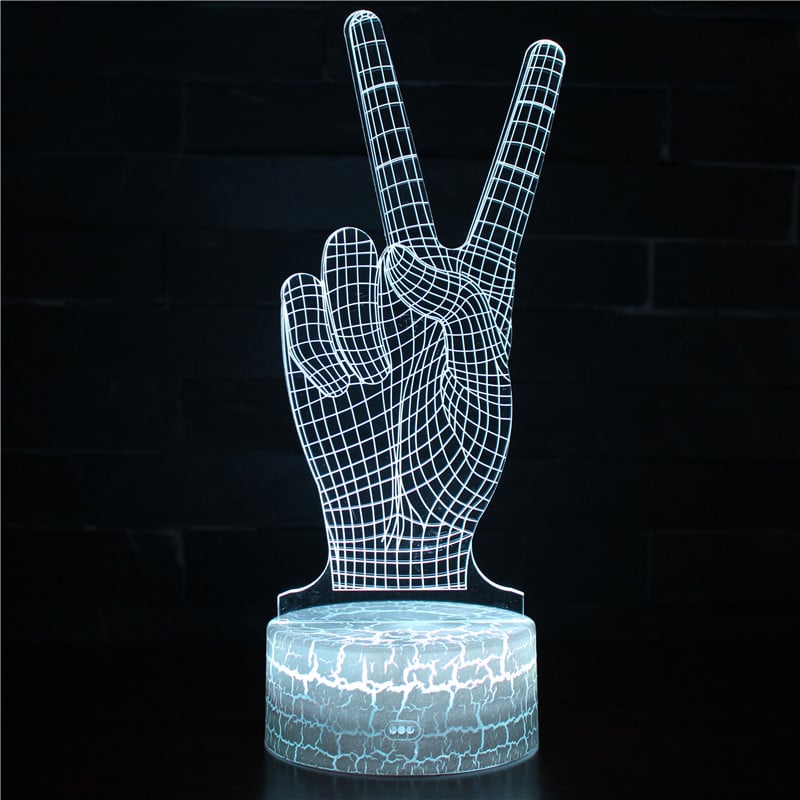 3D Led lampa - Peace
