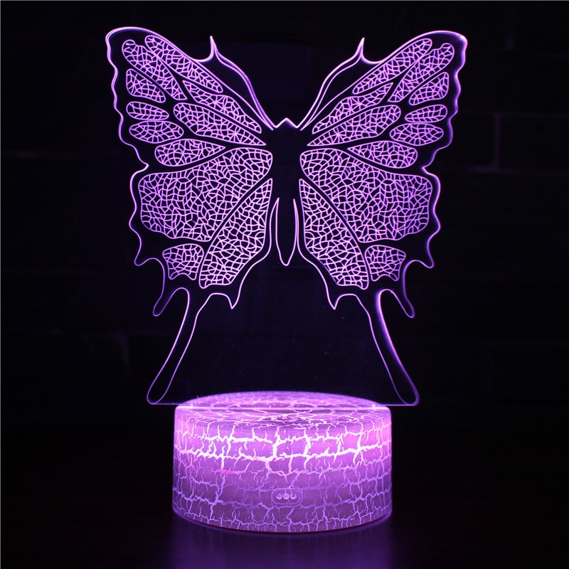 3D Led lampa - Fjäril