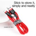 Baseus Cafule USB-A till Lightning Kabel, 2.4A, 1m - Röd/röd