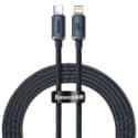 Baseus Crystal Shine Snabbladdare USB-C till Lightning kabel, 20w, 2m - Svart