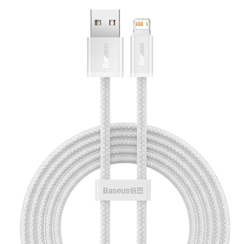 Baseus Dynamic Snabbladdare USB-A till Lightning, 2.4A, 2m - Vit