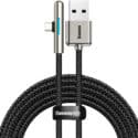 Baseus LED Vinklad USB-C Kabel, 40w, 2m - Svart