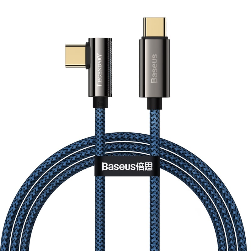 Baseus Legend Vinklad Snabbladdare USB-C till USB-C, 100w, 1m - Blå