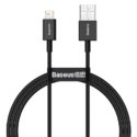 Baseus Superior Snabbladdare USB-A till Lightning Data Kabel, 2.4A, 1m - Svart