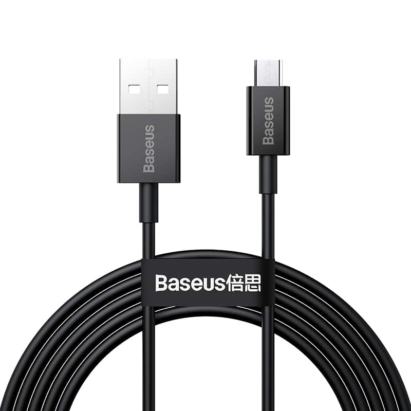 Baseus Superior Snabbladdare USB-A till Micro-USB Kabel, 2A, 1m - Svart