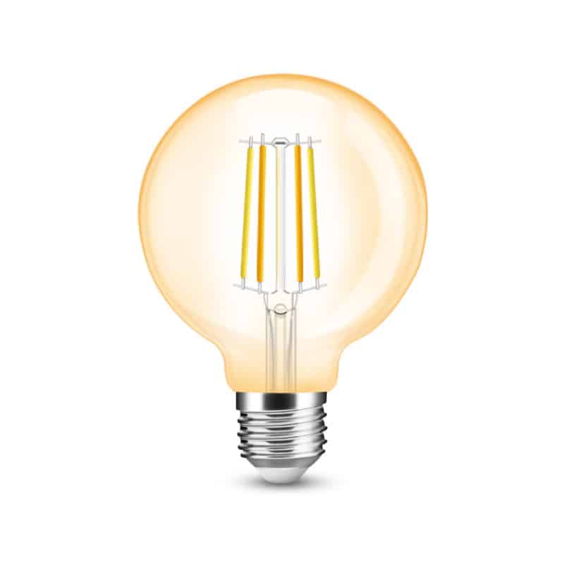 Gledopto Filament Led, E27, 7W, CCT, Amber (G95), Zigbee