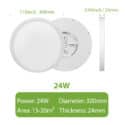 Smart Wifi Plafond med kontroll, 300mm, 24w - Vit