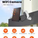 Övervakningskamera med Wifi, Solcell,  Utomhus